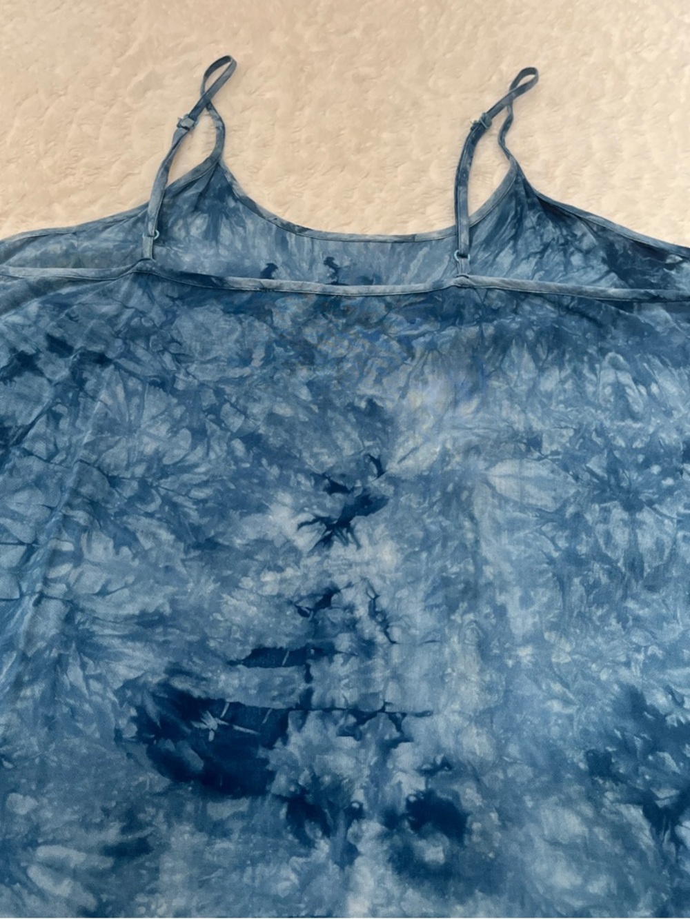 Umgee Blue Tie-Dye Spaghetti Strap Tank Top - Picture 9 of 11